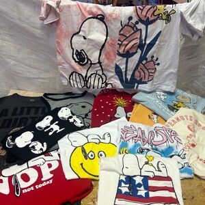 Assorted Snoopy - Peanuts T-Shirts Lot
